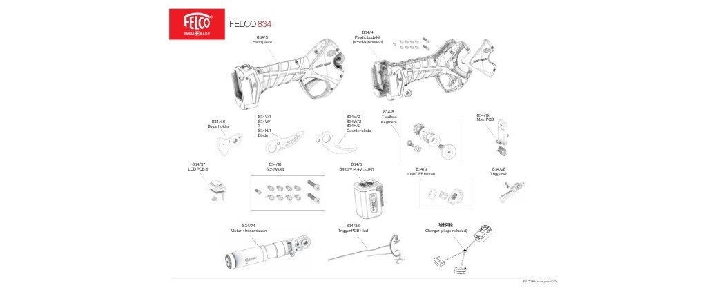 Części zamienne do FELCO 834 - oryginalne części