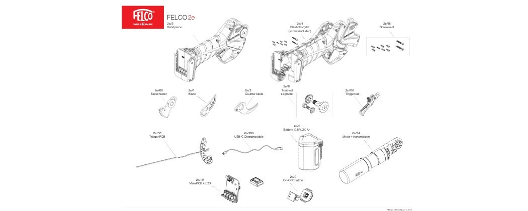 Części zamienne do FELCO 2e - oryginalne części FELCO